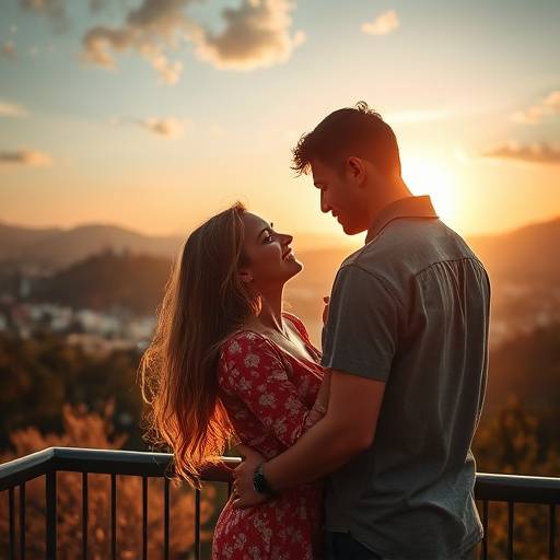 Fotografia art√≠stica de um casal apaixonado no Mirante das Mangabeiras em Belo Horizonte.